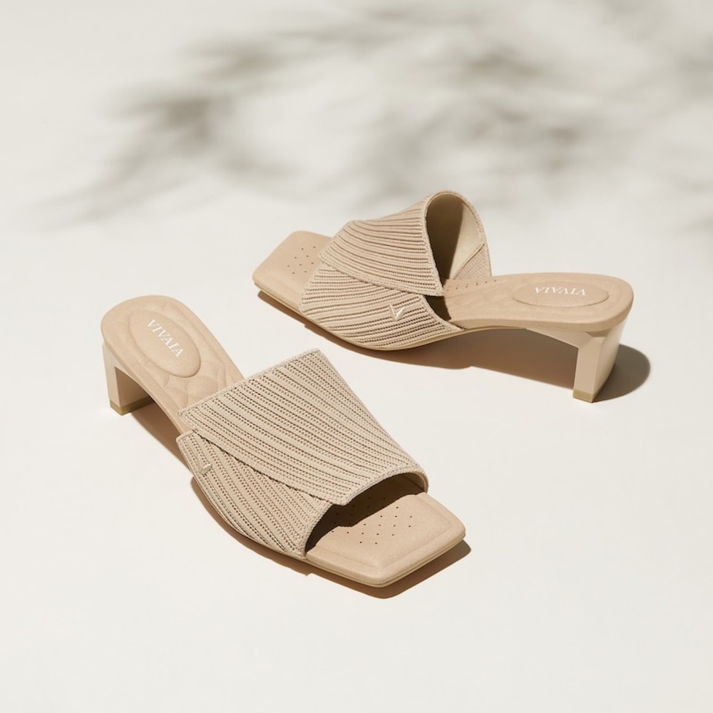 Vivaia Square-Toe Block Heel Sandals (Jade Pro)